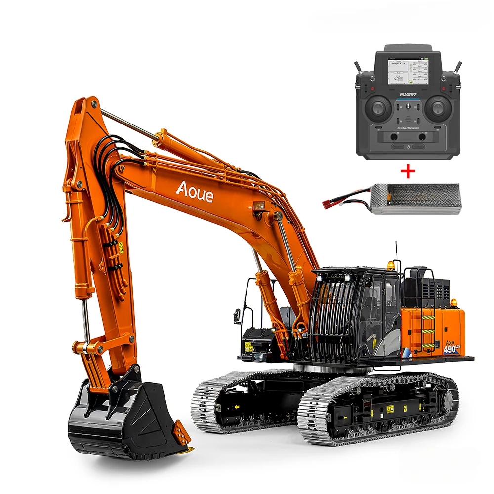Rc Hydraulic Excavator 1/14 Metal - LESU 490 RC Excavator 1/14 Hydraulic