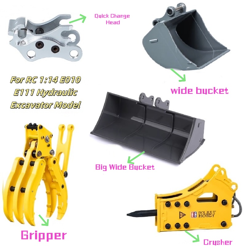 RC Upgrade Double E Metal Big  - Rc Hydraulic Quick Coupler Bucket ulasan dan harga